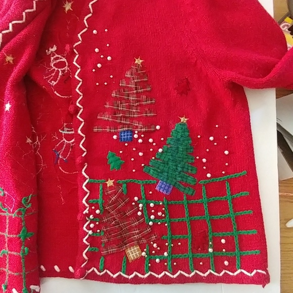 UGLY Christmas sweater button up - Picture 4 of 8